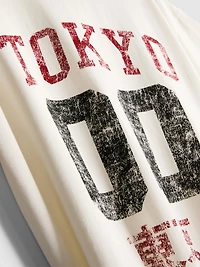 Tokyo Short Sleeve Distressed Graphic T-Shirt