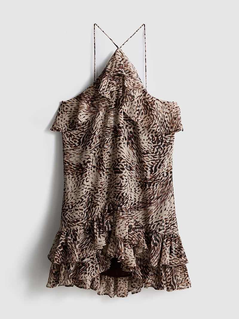 The Primark Scene | Leopard Halterneck Mini Dress