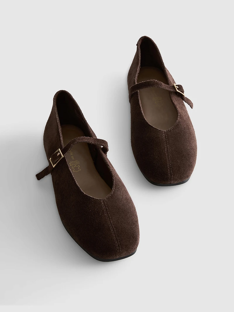 The Edit Leather Ballet Flats