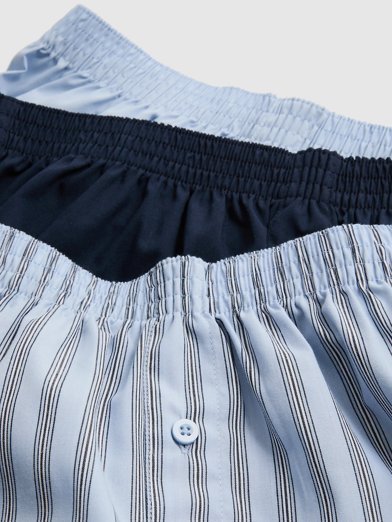 3pk Stripe Boxer Shorts