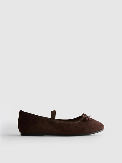Bow-Detail Ballet Flats