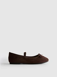 Bow-Detail Ballet Flats