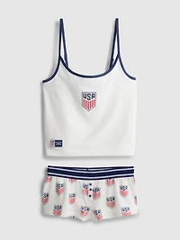 USA FC Cotton-Rich Cami Shorty Pajamas