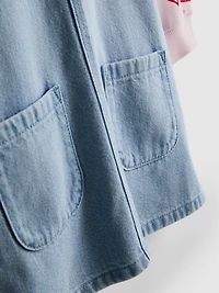 1-9yrs | Pure Cotton 2-in-1 Sweatshirt Denim Dress