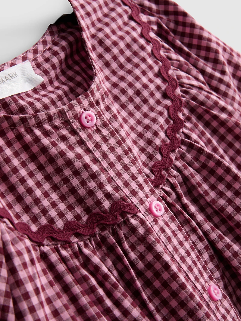 1-9yrs | Gingham Check Blouse