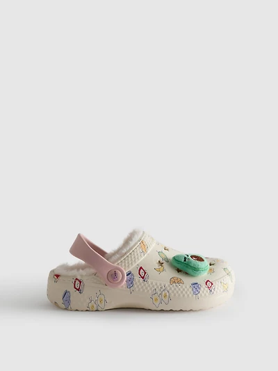 Breakfast Charm Lined Clogs