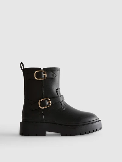 Buckle Detail Ankle Boots