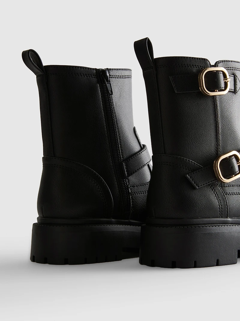 Buckle Detail Ankle Boots