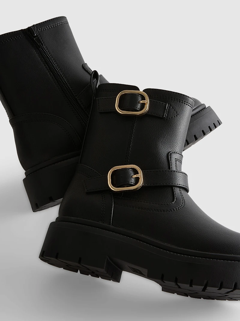 Buckle Detail Ankle Boots