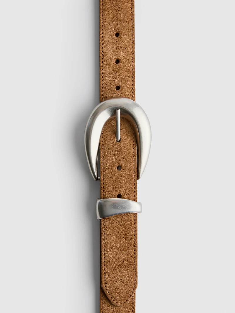 Suede Buckle Belt