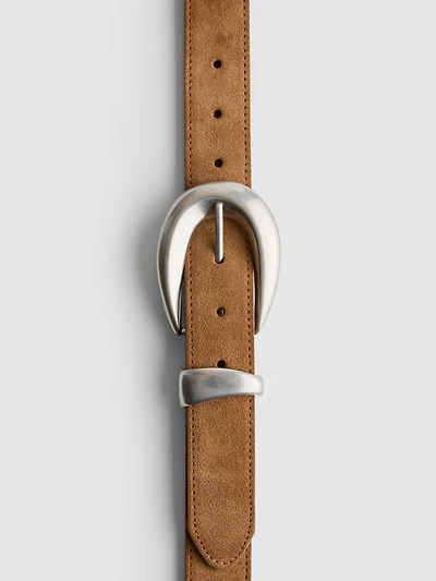Suede Buckle Belt
