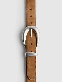 Suede Buckle Belt