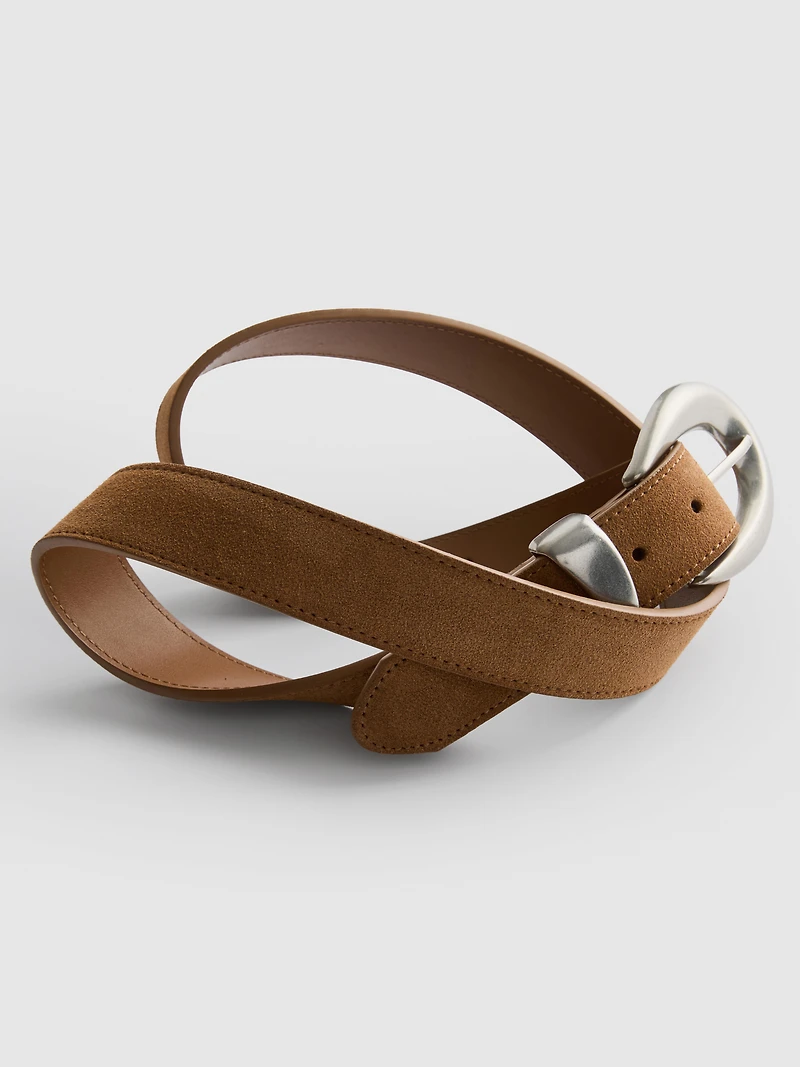 Suede Buckle Belt