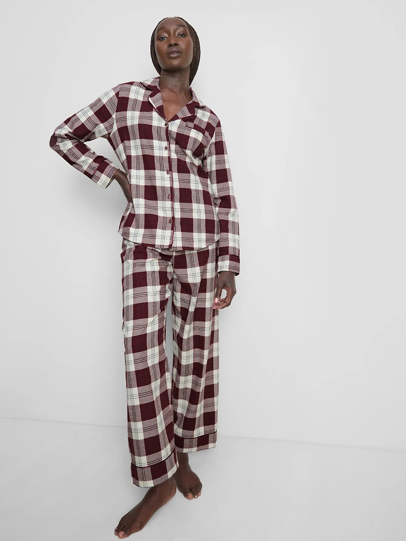 Pure Cotton Flannel Boyfriend Pajamas