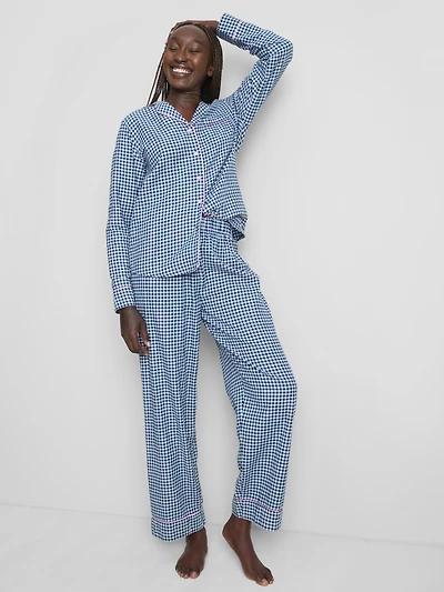 Pure Cotton Flannel Boyfriend Pajamas