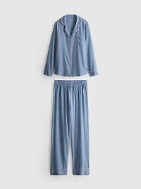 Pure Cotton Flannel Boyfriend Pajamas