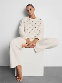 Plush Sweatshirt Graphic Pajamas