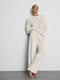 Plush Sweatshirt Graphic Pajamas