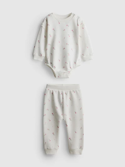 0-18mths | Cotton Rich Bodysuit and Leggings Newborn Set