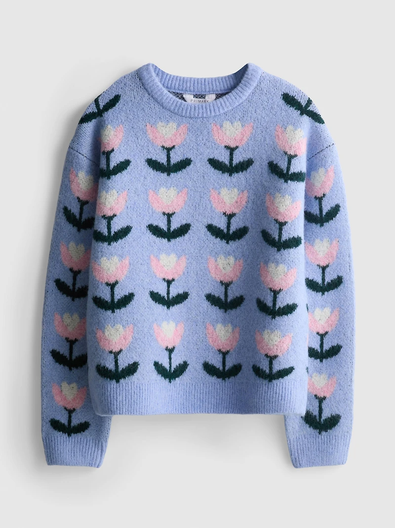 7-15yrs | Floral Sweater