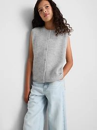 7-15yrs | Button-Up Knit Vest