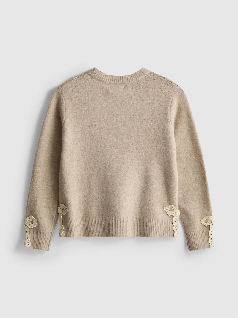 7-15yrs | Lace-Trim Sweater
