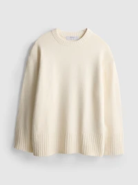 Knitted Wide-Sleeve Sweater