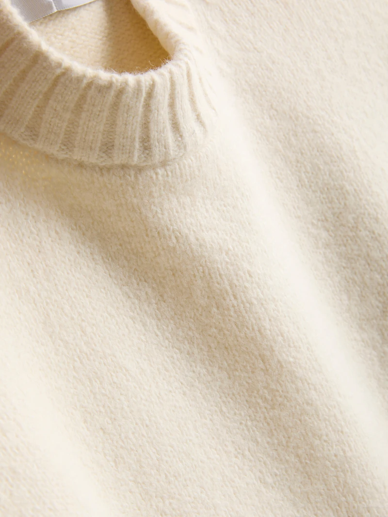 Knitted Wide-Sleeve Sweater
