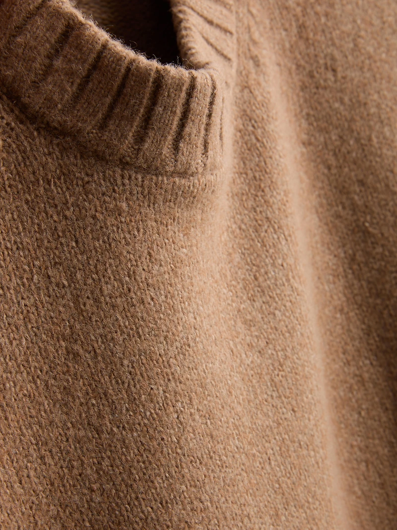 Knitted Wide-Sleeve Sweater