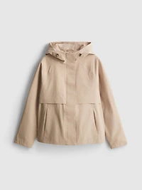 Short Raglan-Sleeve Raincoat