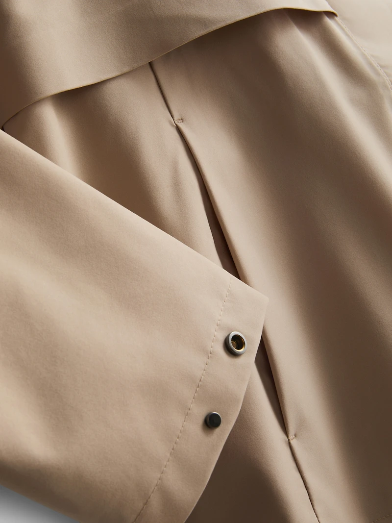 Short Raglan-Sleeve Raincoat