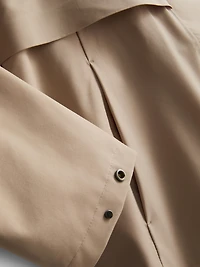 Short Raglan-Sleeve Raincoat