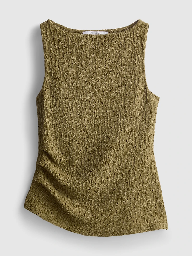 Ruched Crinkle Tank Top
