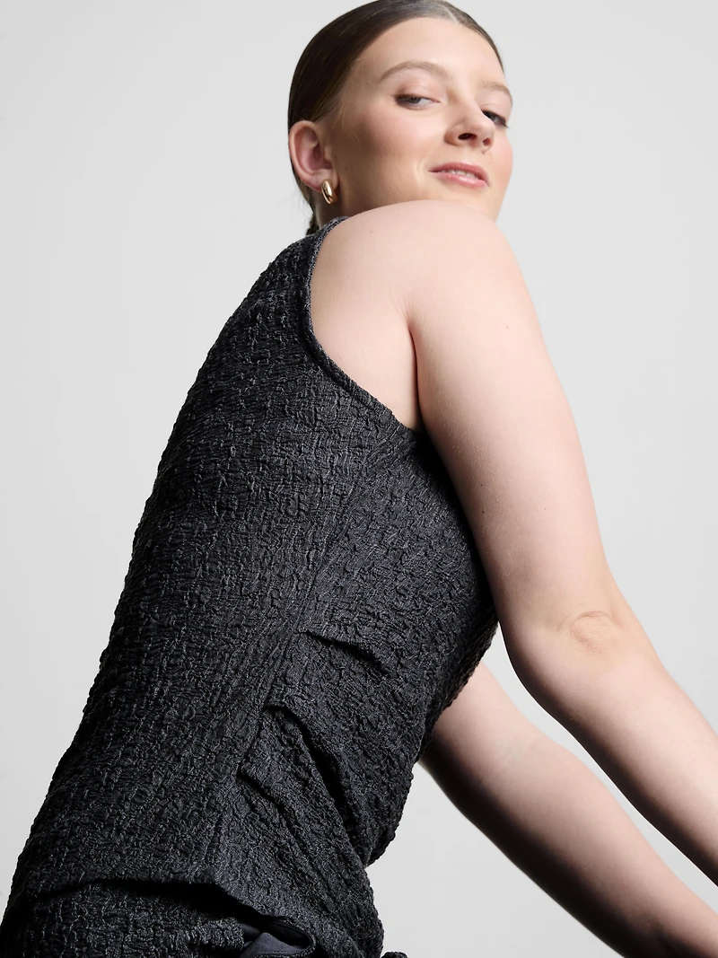 Ruched Crinkle Tank Top