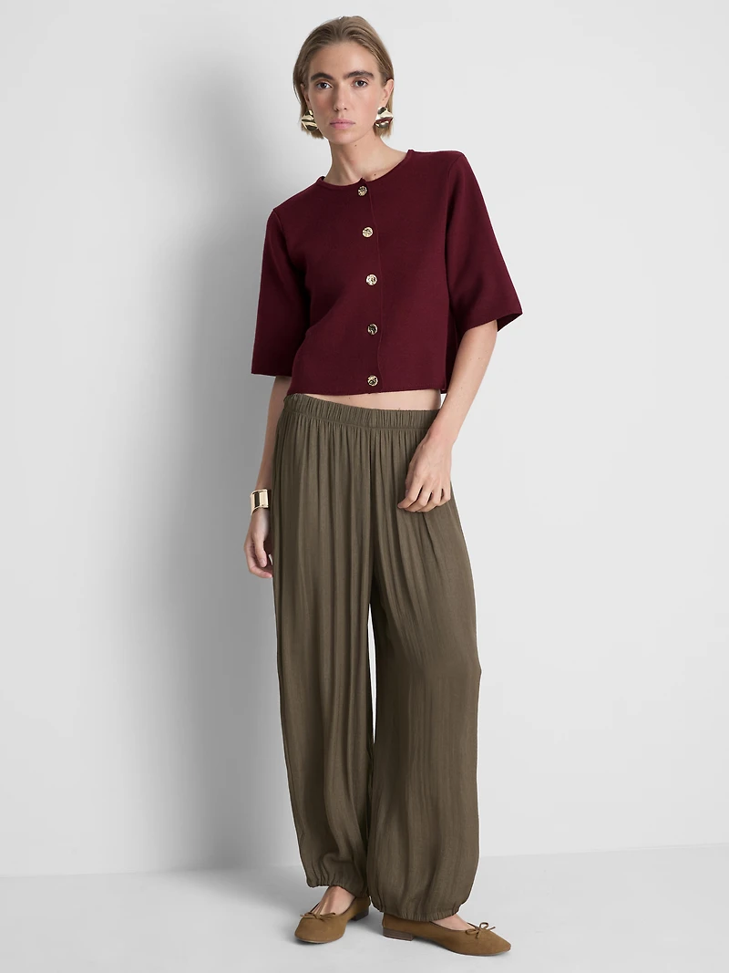 Boxy Roundneck Cardigan