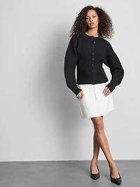 Ribbed Sculpted Cardigan
