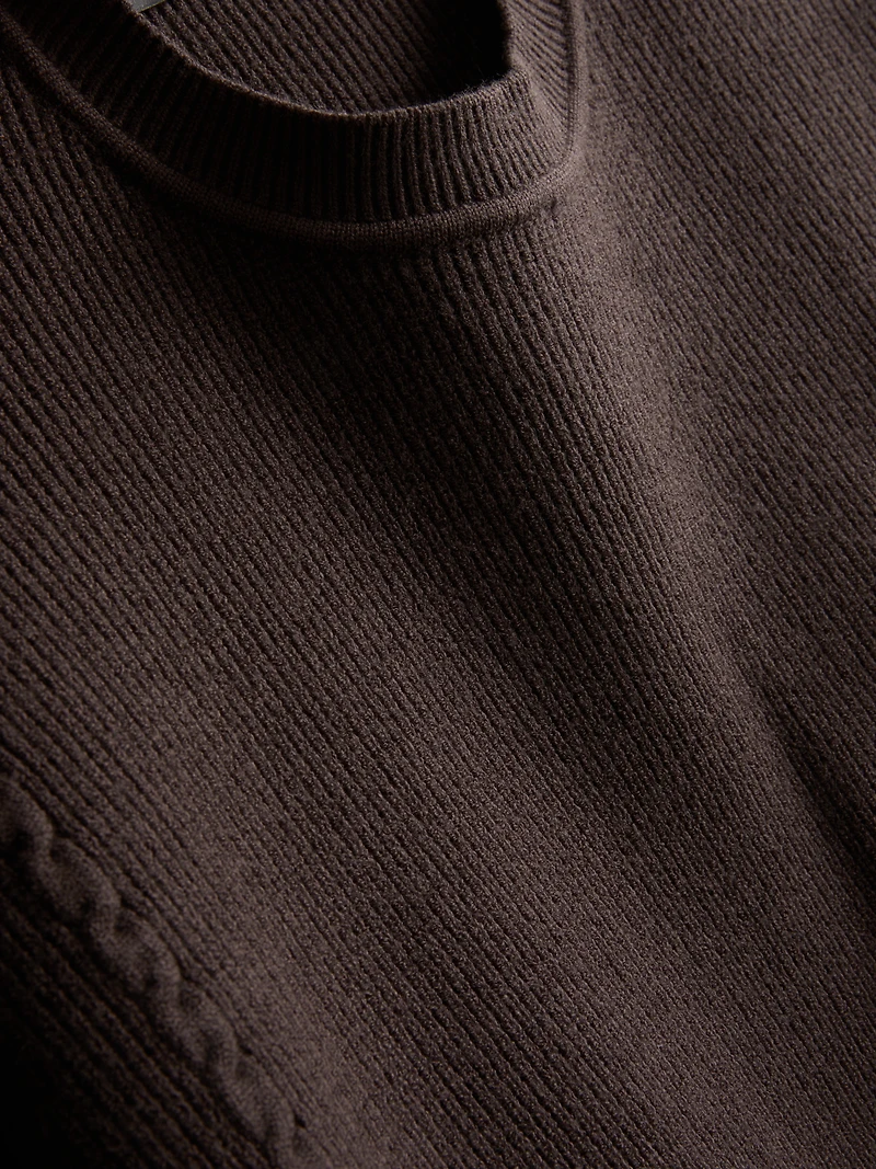 Knitted Dropped-Sleeve T-Shirt