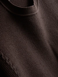 Knitted Dropped-Sleeve T-Shirt