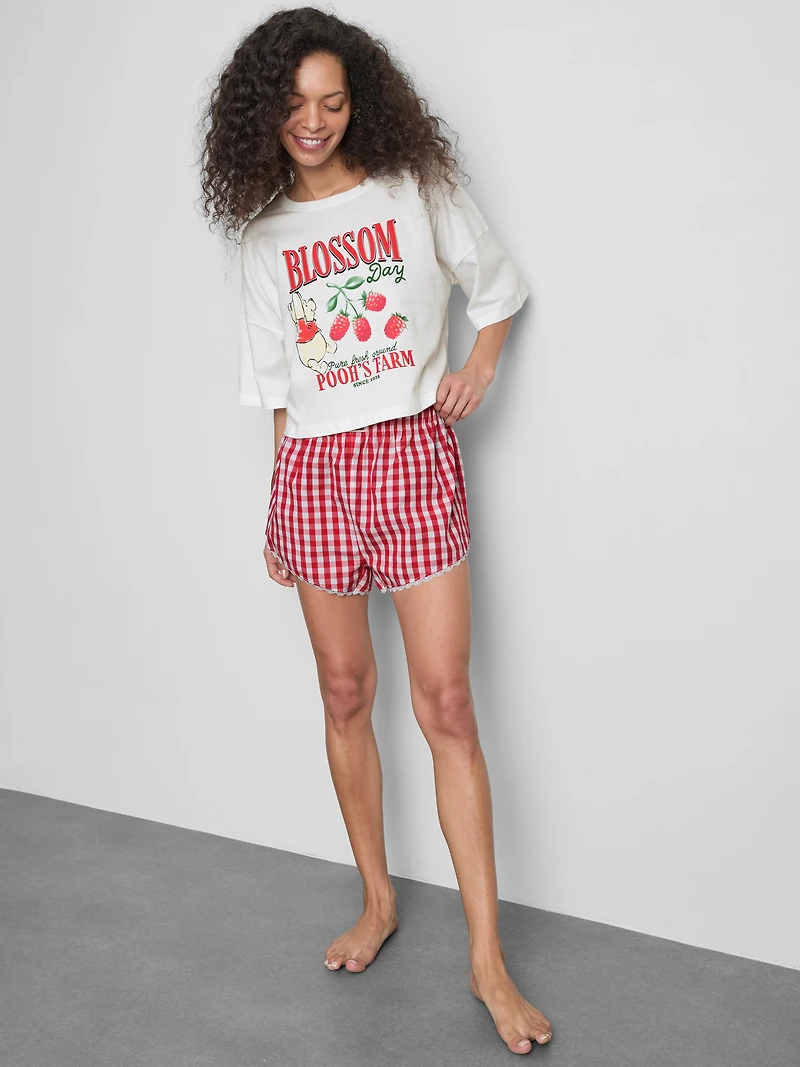 Disney's Winnie the Pooh Gingham Shorty Pajamas