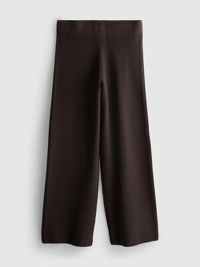 Knitted Wide Leg Pants