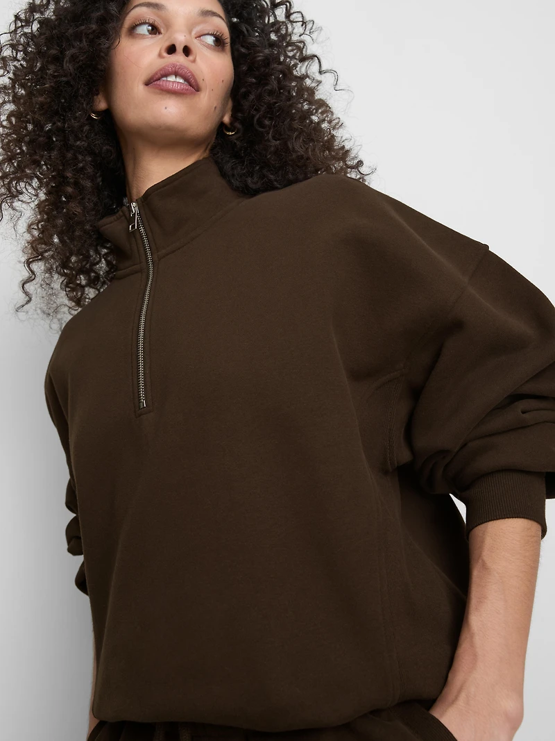 Cotton Rich Half Zip Sweatshirt