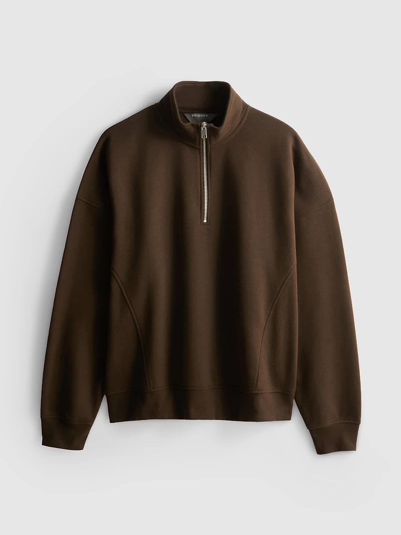 Cotton Rich Half Zip Sweatshirt
