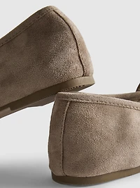 Faux Suede Buckle Mary Janes