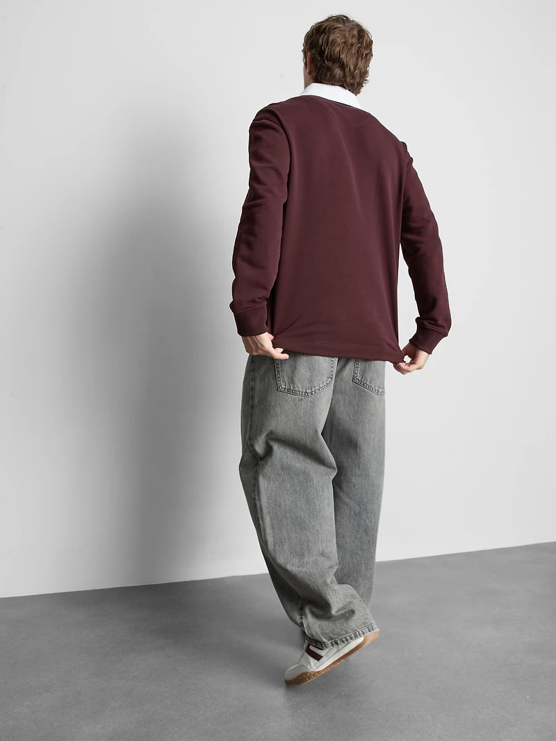 Cotton-Rich Oversized Collared Shirt