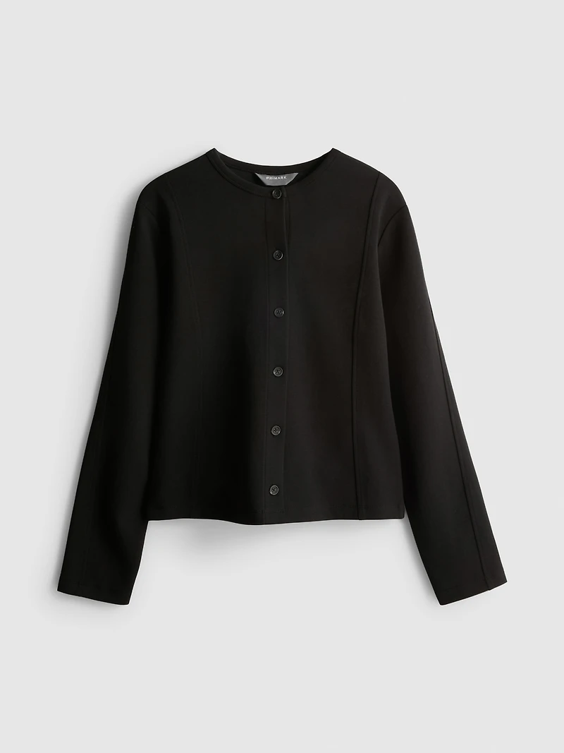Paula Echevarría Structured Crew Neck Cardigan