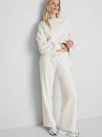 Cotton-Rich Wide-Leg Appliqué Joggers