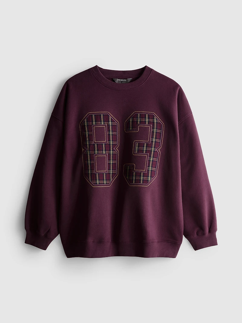 Cotton-Blend 83 Check Sweatshirt