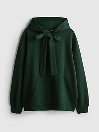 Paula Echevarría Cotton-Rich Bow Tie Hoodie