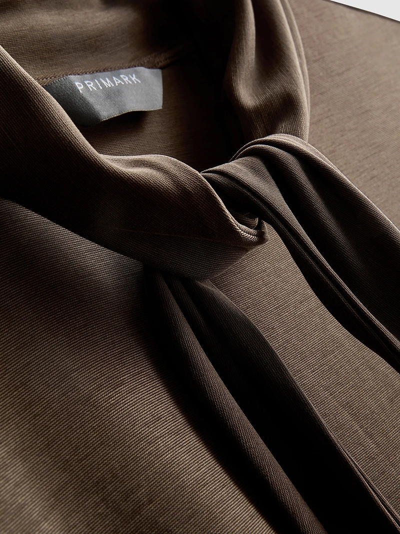 Jersey Tie-Neck Tee