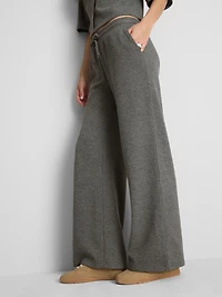 Cotton Blend Cozy Wide Leg Joggers